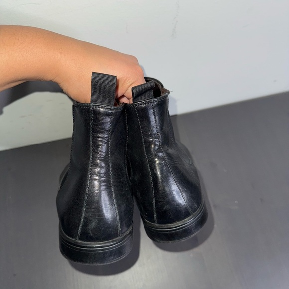 Men’s To Boot New York Adam Derrick Belvedere Black Leather Ankle Boots - Picture 7 of 8